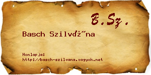 Basch Szilvána névjegykártya